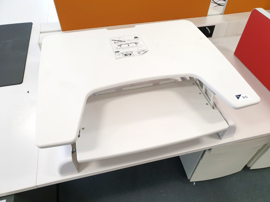 Vonhaus white standing desk converter, adjustable...