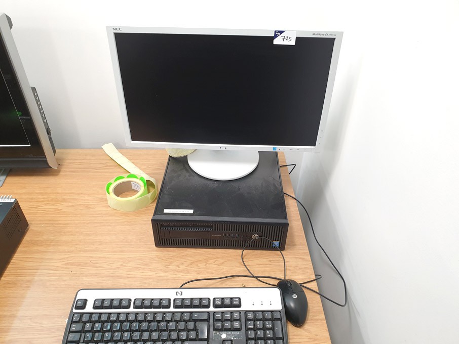 HP 800 Elite desktop PC, NEC Multisync EA234WMi mo...