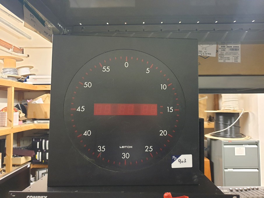 Evertz UDC 5212 RB digital studio clock
