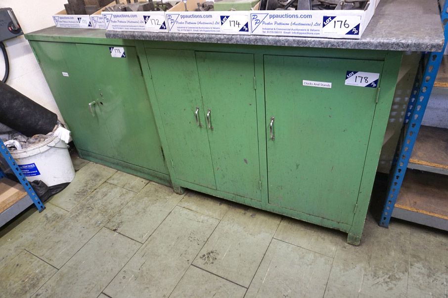 2 door metal storage cupboard, 900x460x920mm & 3 d...