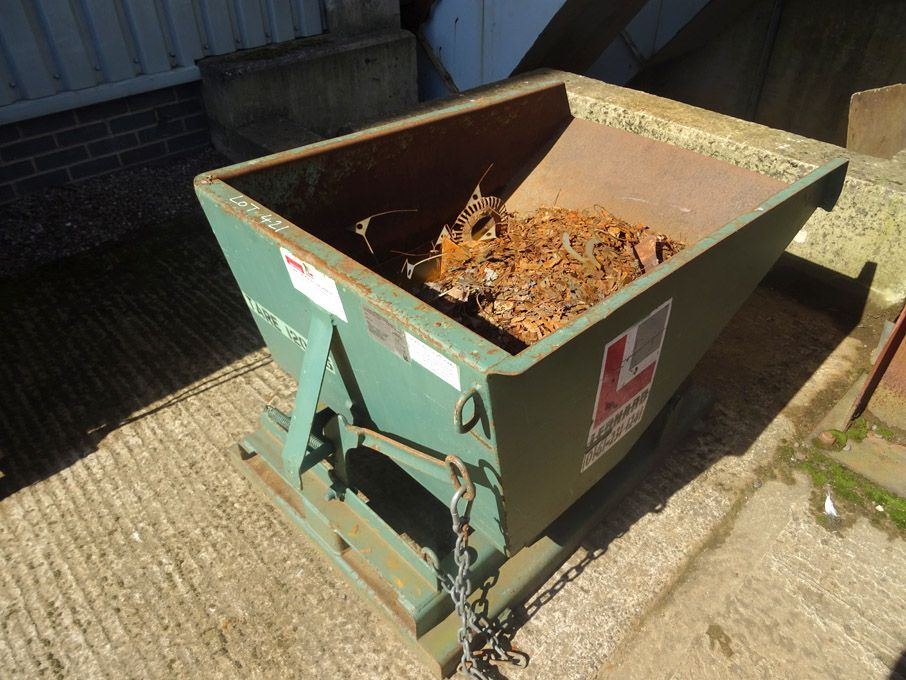 Leonard 0.9YD forkable tipping skip, 800x1100x500m...