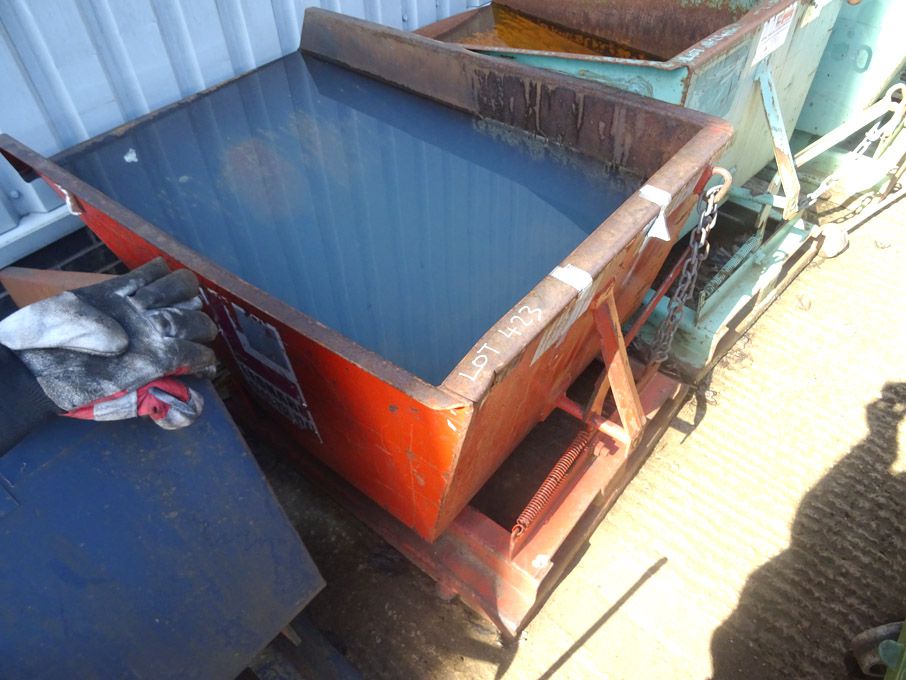 Leonard 0.9YD forkable tipping skip, 800x1100x500m...