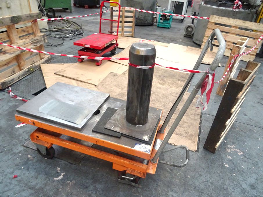 Mobile hydraulic lift table, 850x500mm