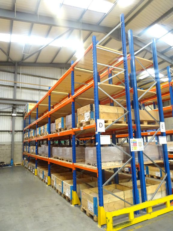 4 bays PSS2K85 boltless pallet racking, 1850x900mm...