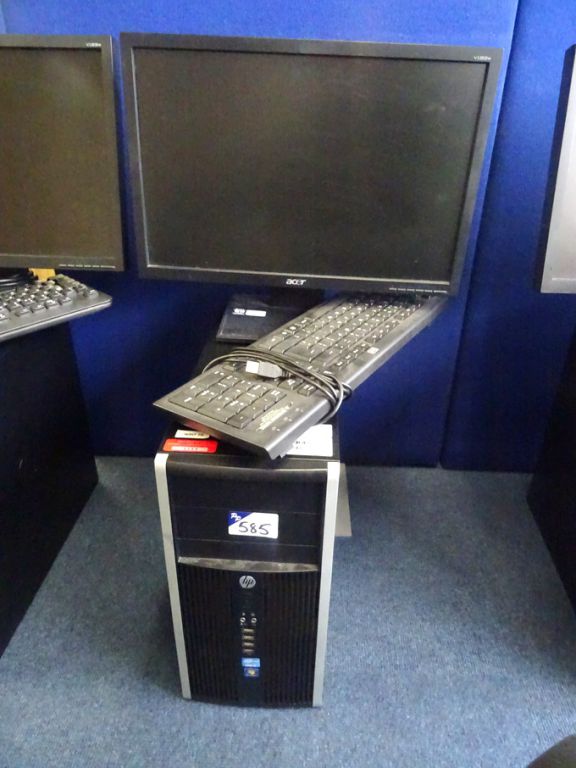 HP Compaq Pro 6300 MT base unit, Acer V193W monito...