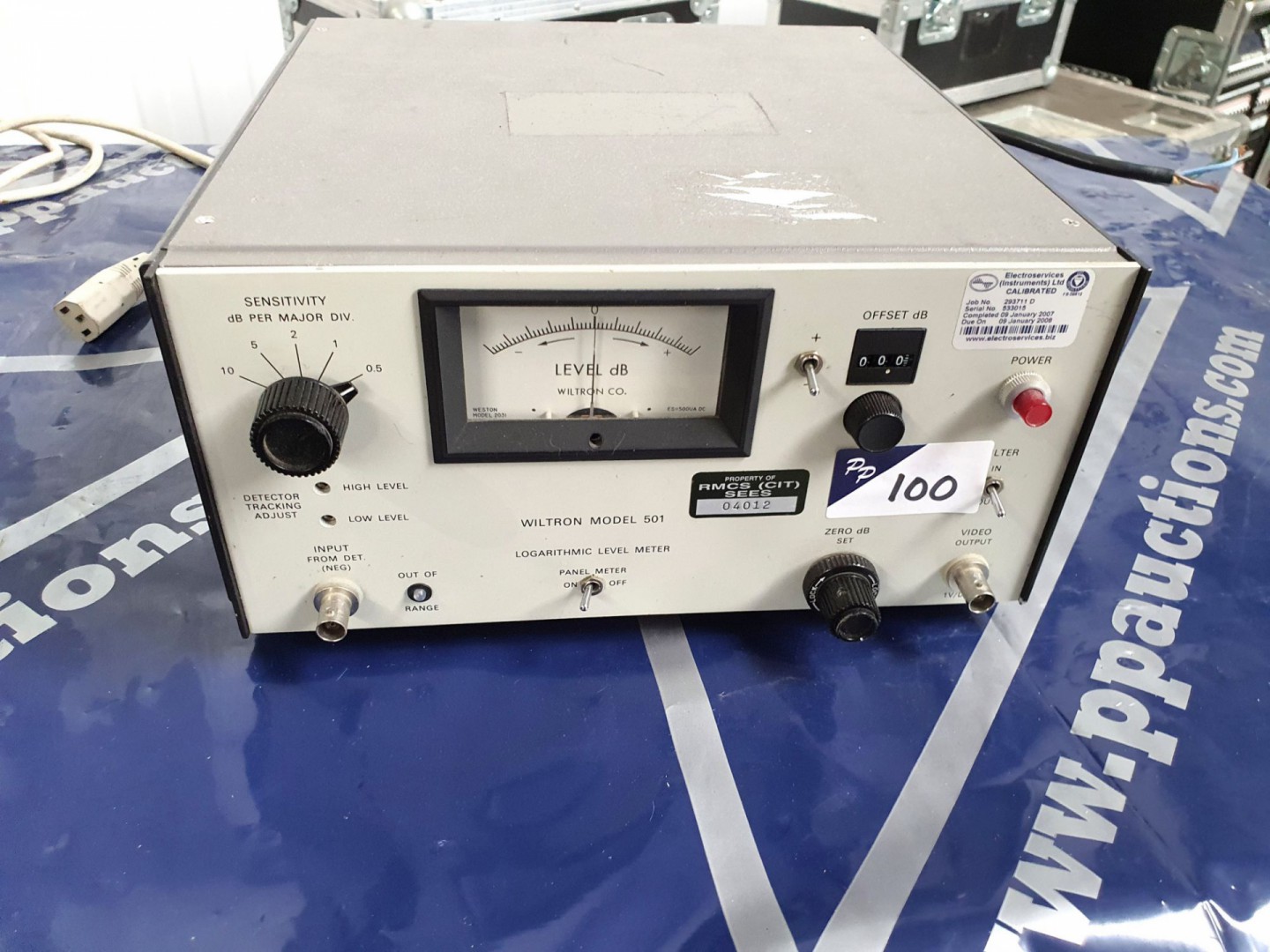 Wiltron 501 log level meter (T382) - lot located a...