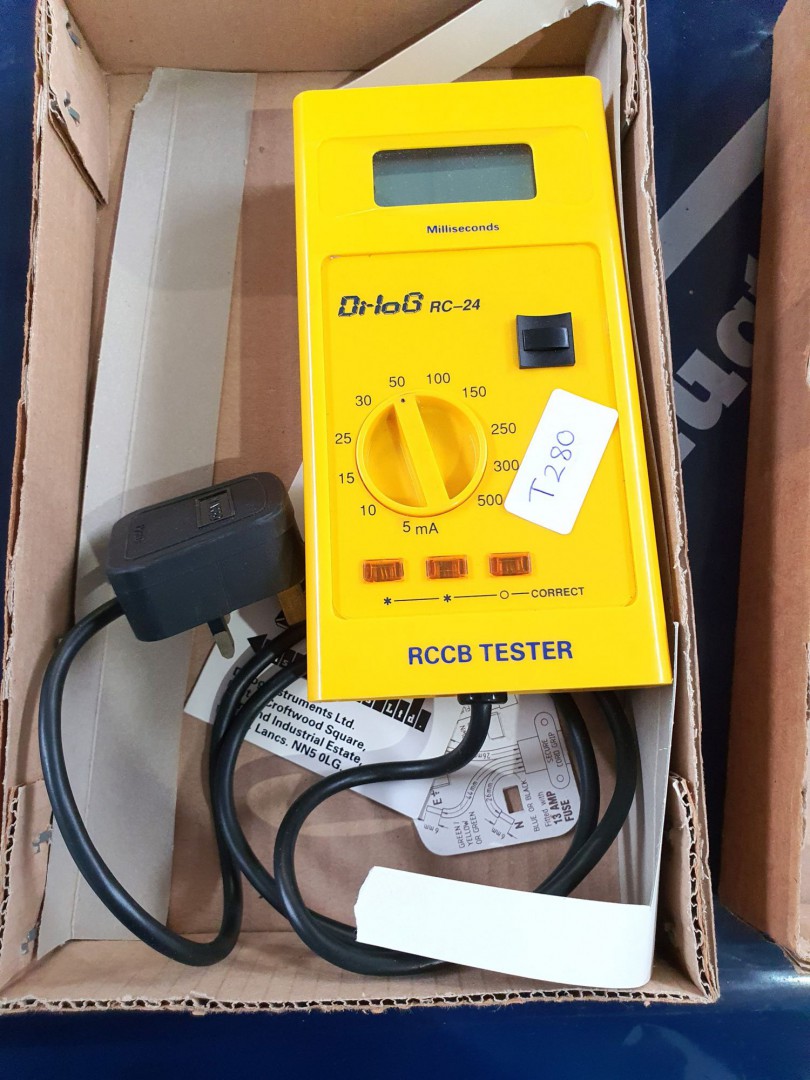 Di-Log RC 24 RCCB tester with case & instructions...