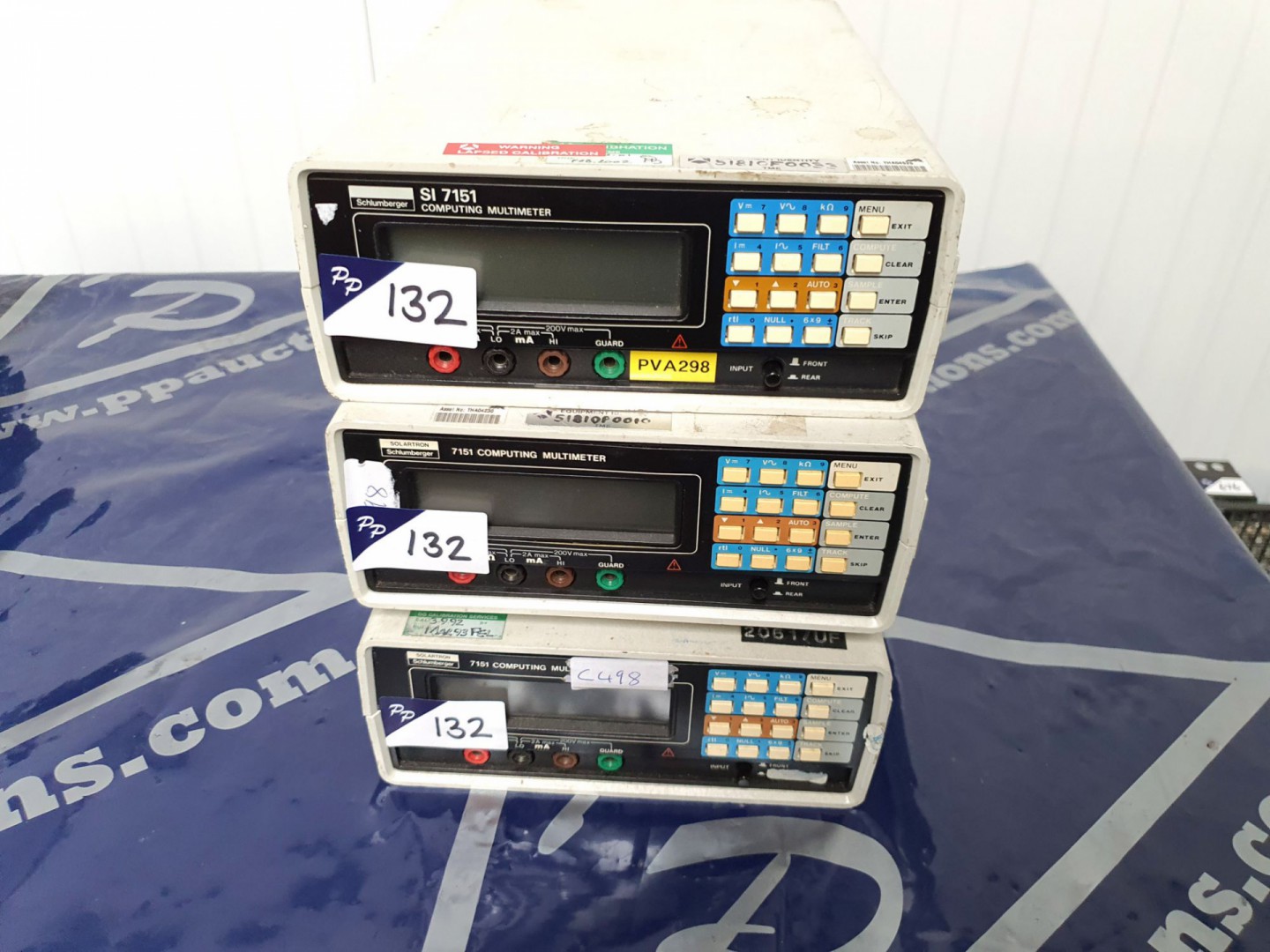 3x Solartron / Schlumberger 7151 computing multime...