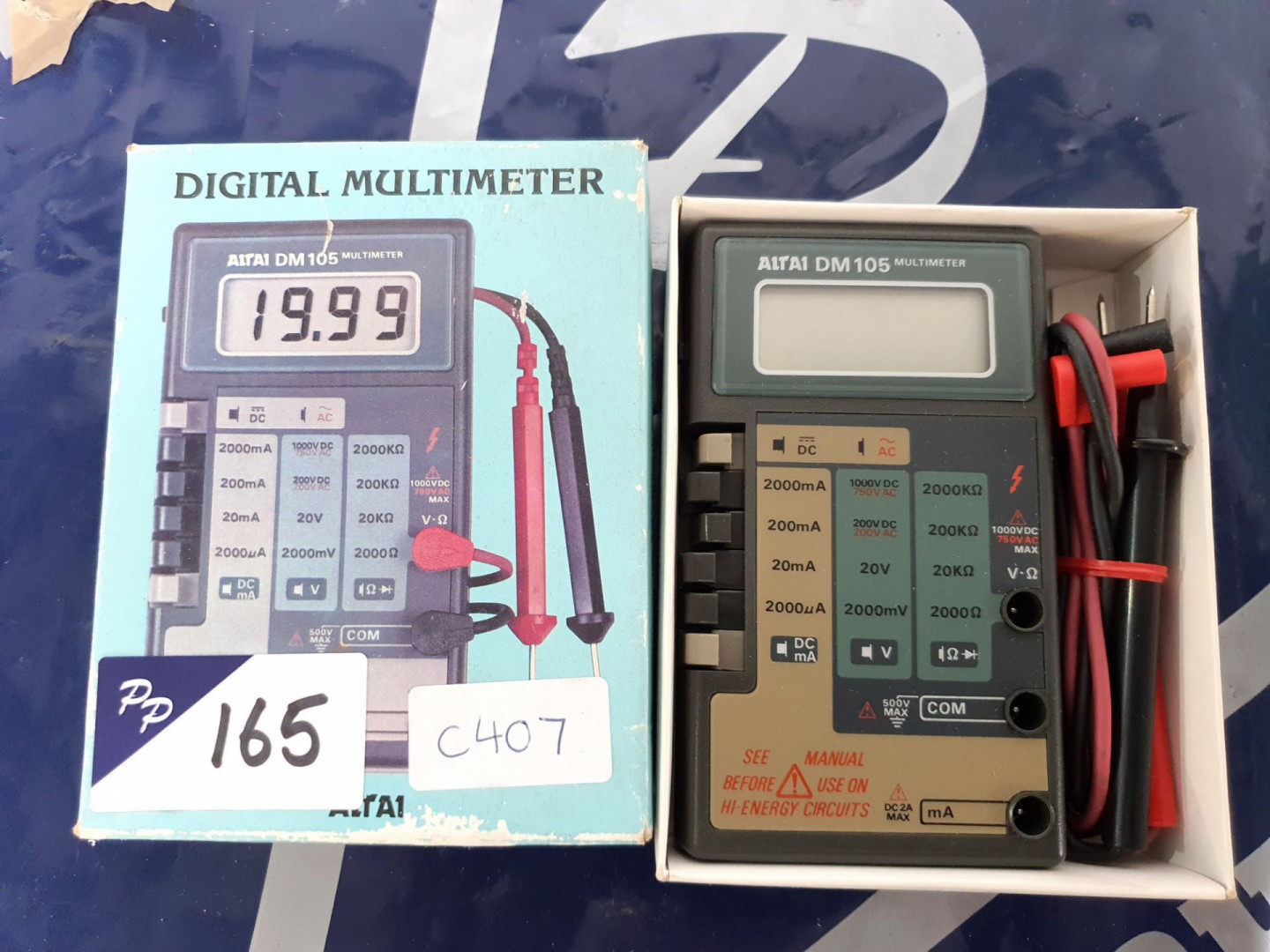 Altai DM105 digital multimeter with leads (boxed &...