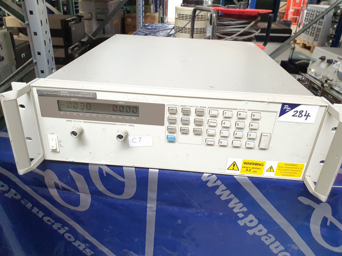 HP 6654A DC power supply, 0-60v, 0-9A (C7) - lot l...