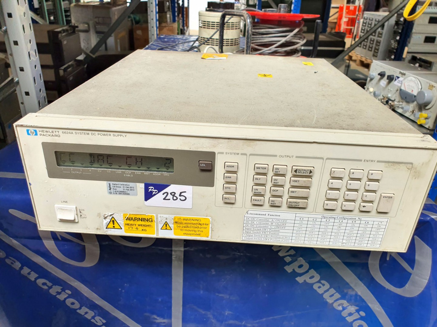 HP 6624A system PSU, 4 outputs, 0-7v, 0-5A, or 0-2...