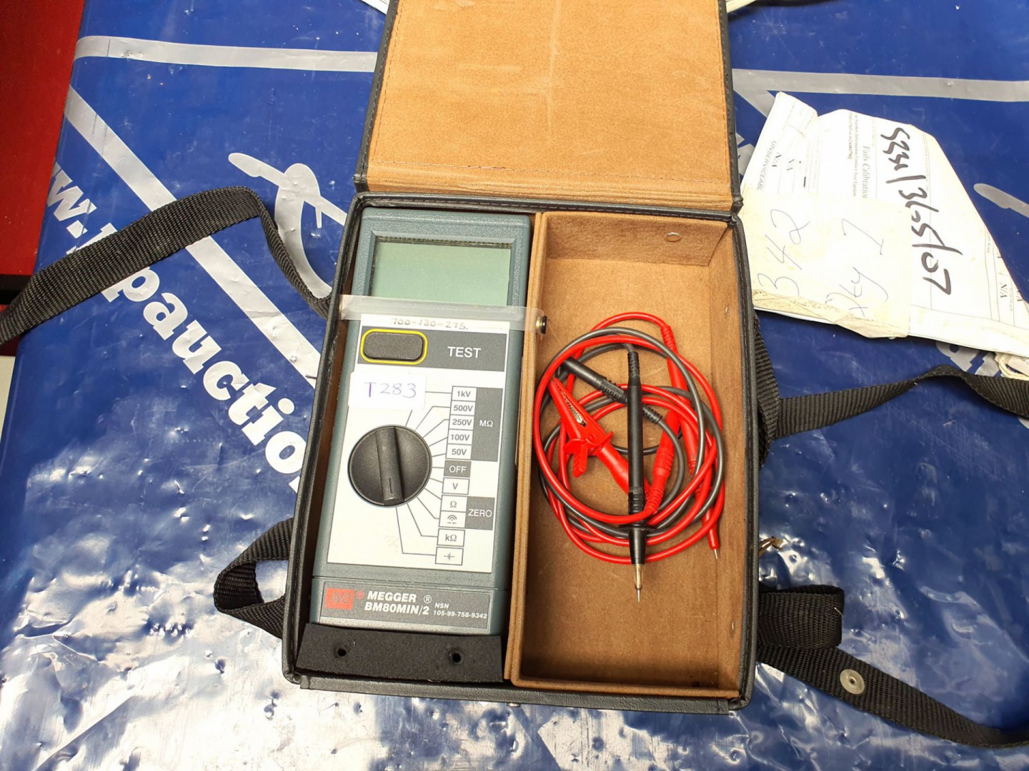 Megger BM80 insulation tester in case with leads (...