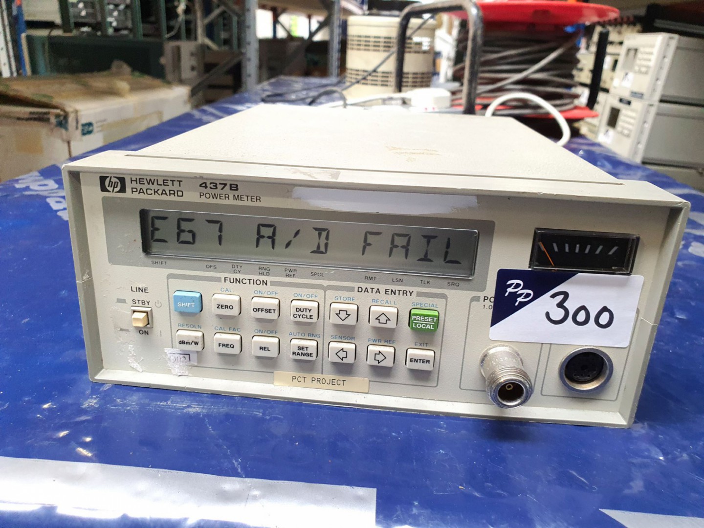 HP 437B power meter (no sensor) (E67 error A/D fai...