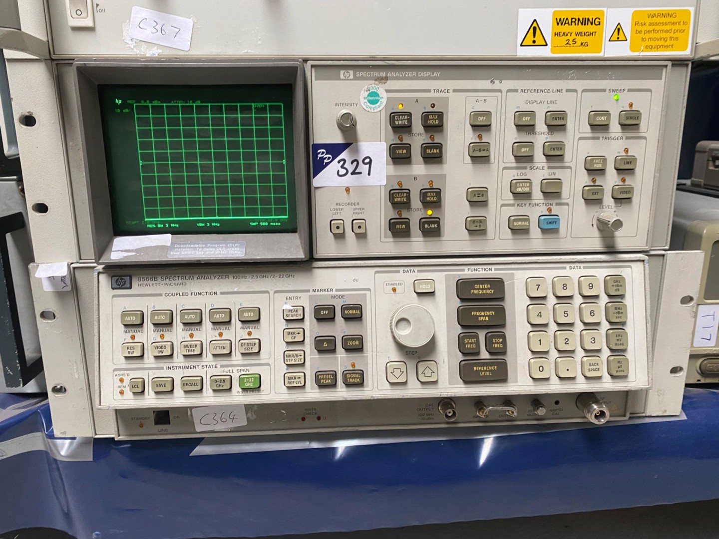 HP 8566B spectrum analyser, 100Hz-22GHz with linki...