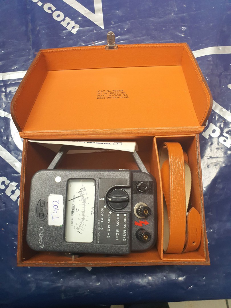 Megger MJ 4/2 insulation tester, wind up with manu...