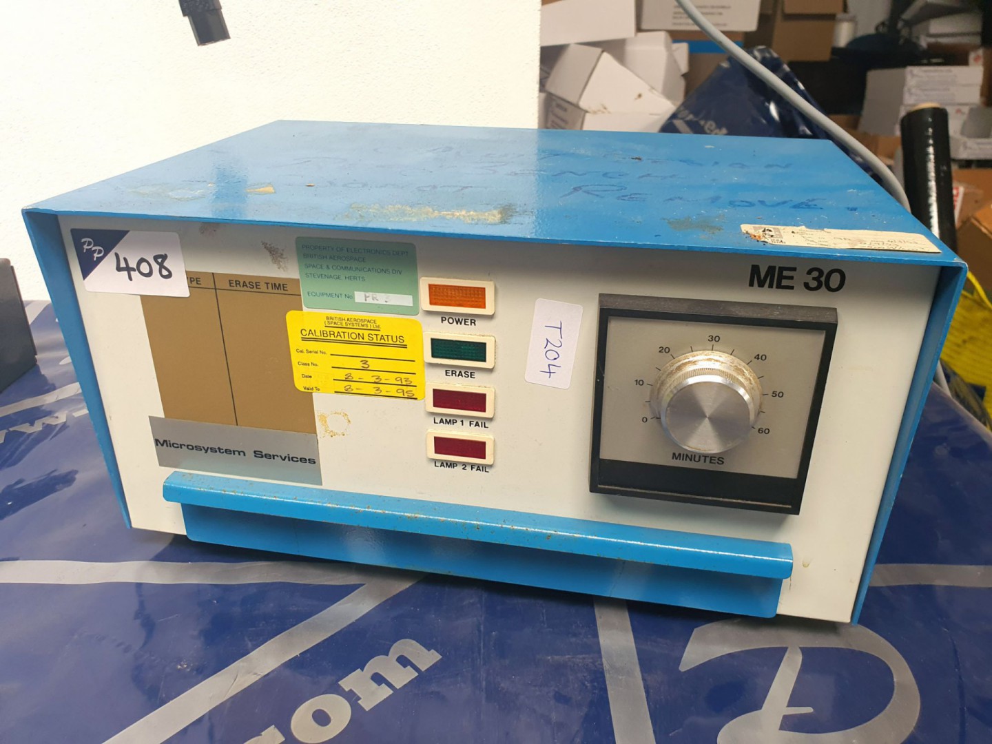 Microsystems ME30 eprom eraser (T204) - lot locate...