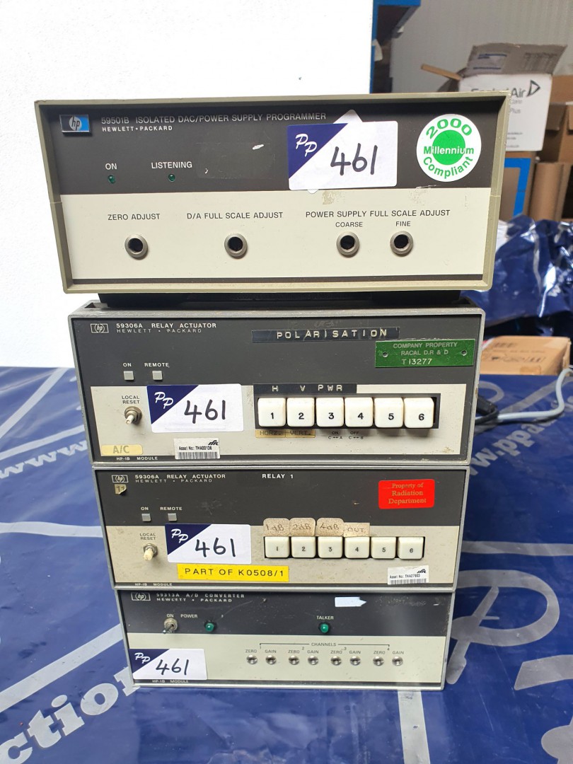 2x HP59306A relay actuators, 1x 59313A A/D convert...