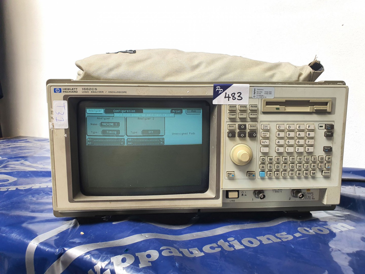 HP 1662CS logic analyser oscilloscope with pods an...