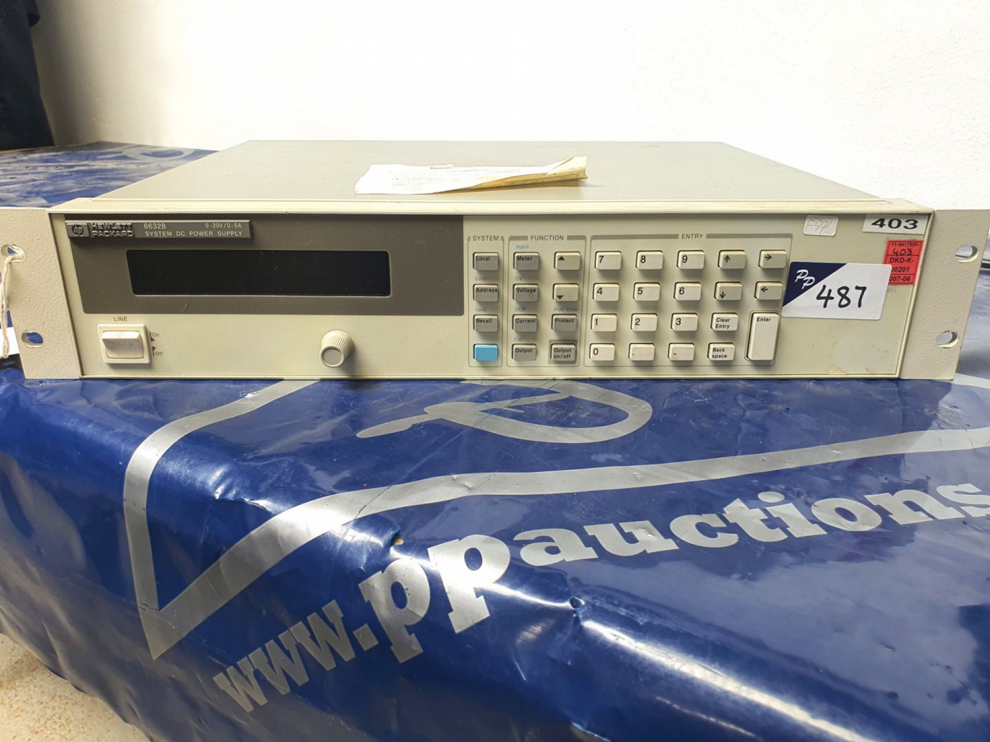 HP6632B power supply, 0-20v, 0-5A (T221) - lot loc...