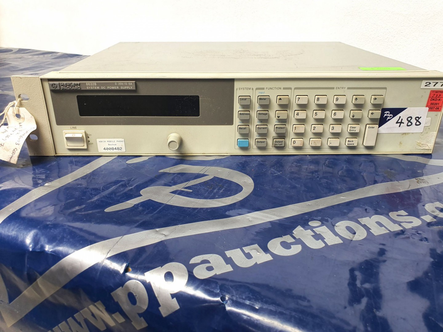HP6632B power supply, 0-20v, 0-5A (T222) - lot loc...