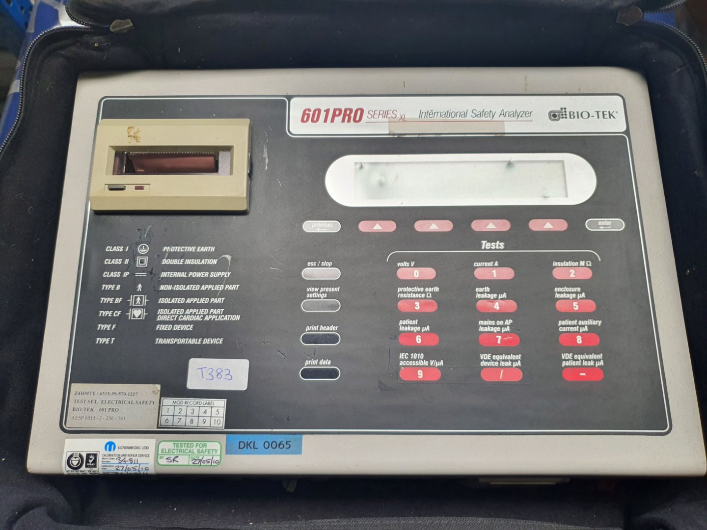 Biotek 601 Pro Series XL safety analyser with lead...