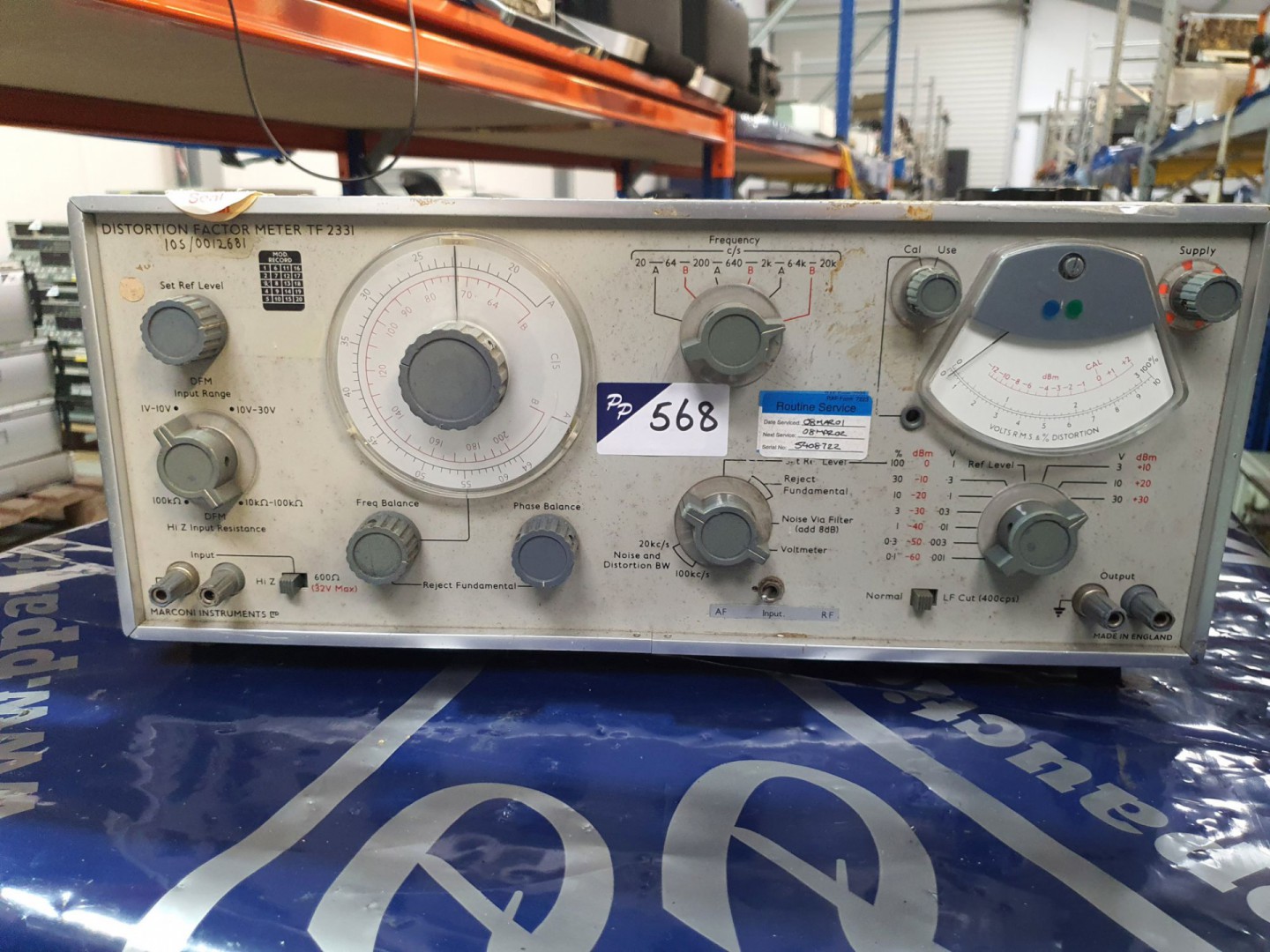Marconi TF2331 distortion meter (T262) - lot locat...