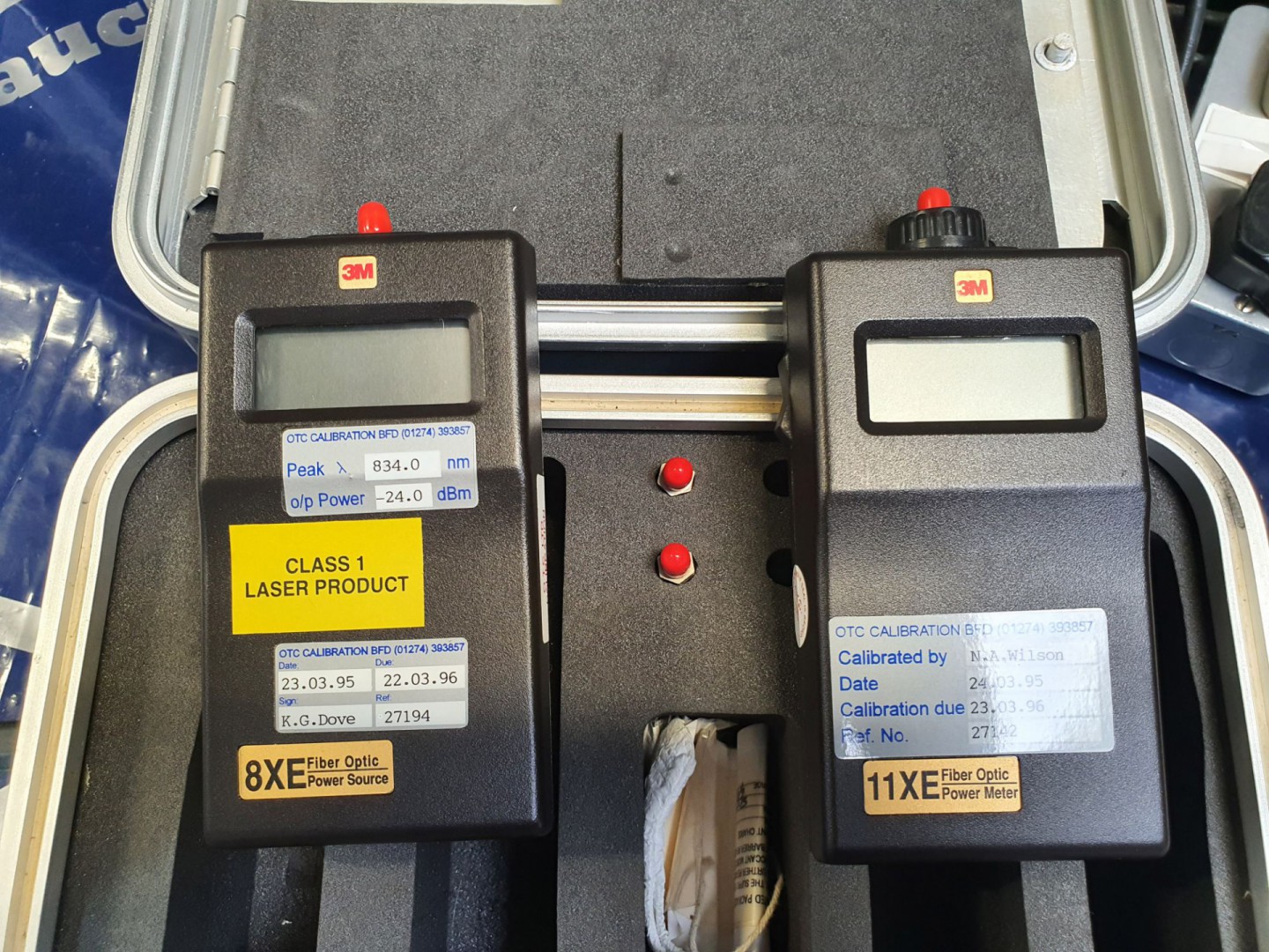 3M fibre optic test set, 8XE & 11XE in case cables...