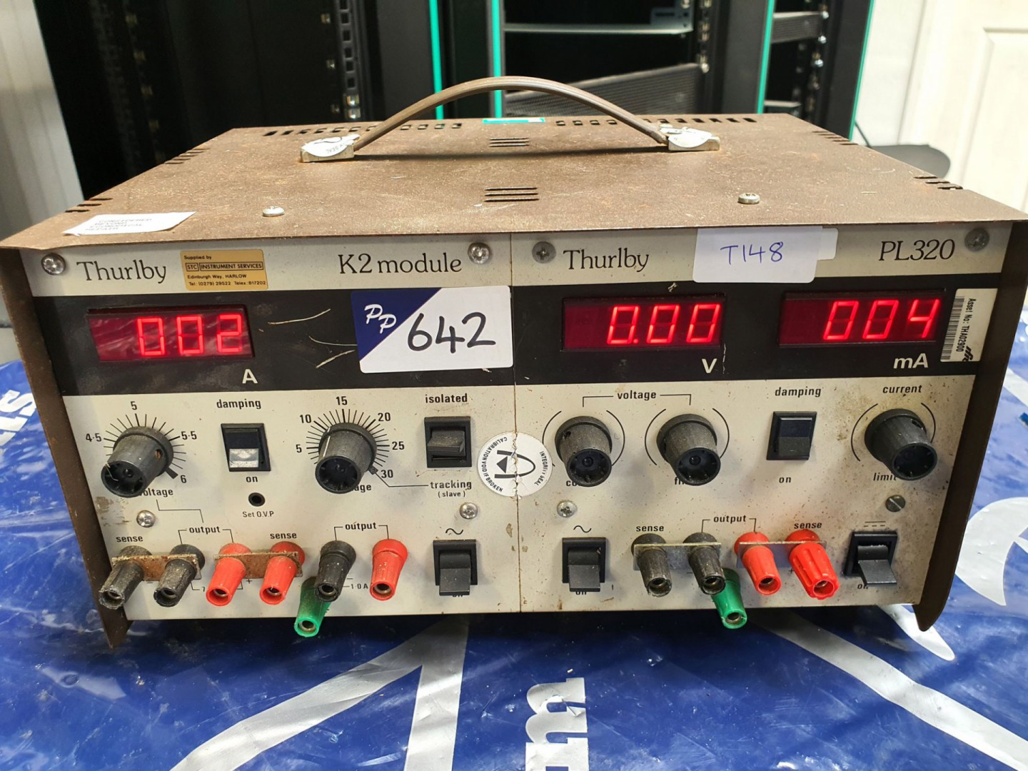 Thurlby PL320 PSU with K2 module, 0-30V twice & 4-...