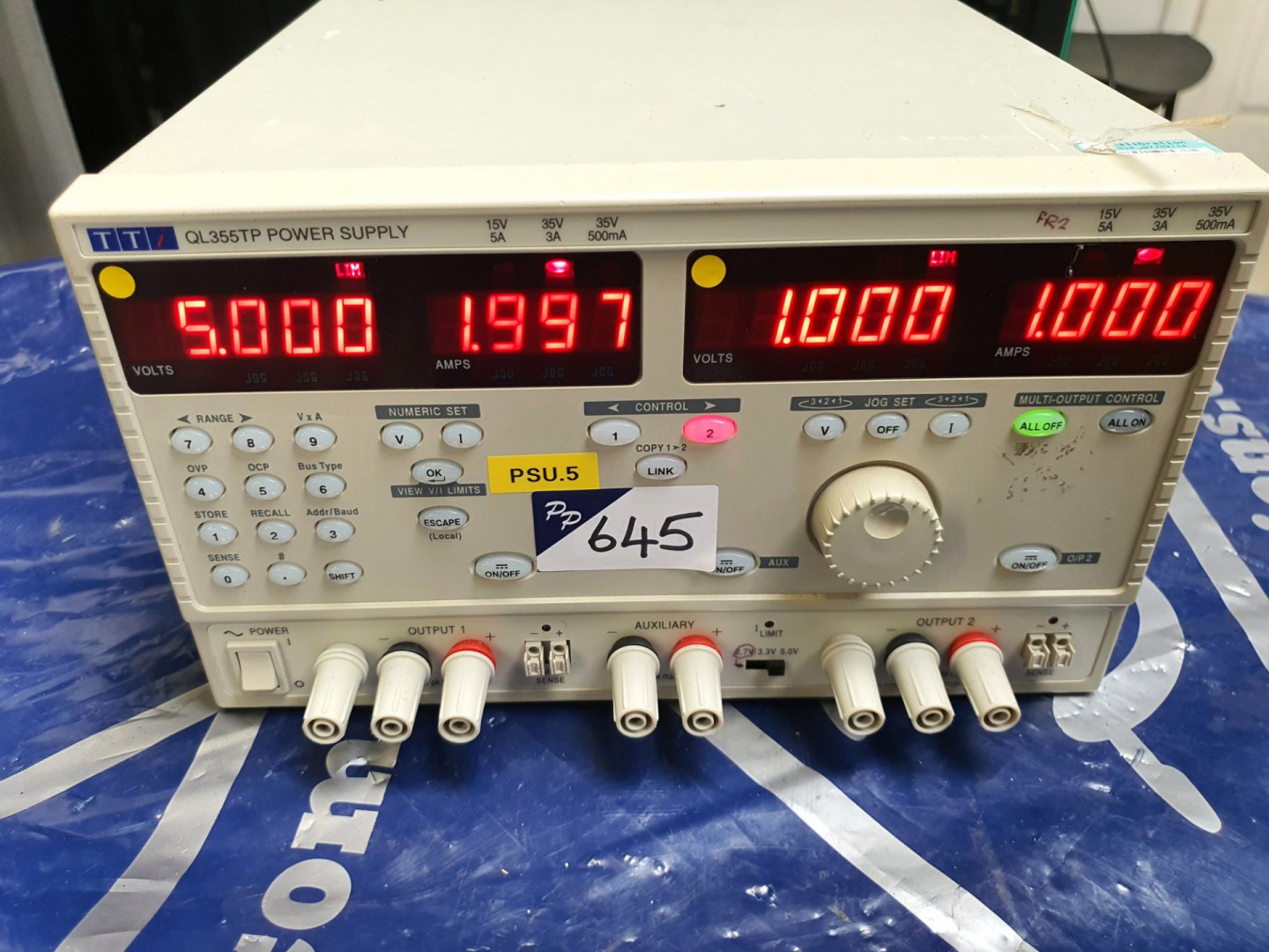 TTI QL355TP PSU 15v / 5A, 35v / 3A, 35v / 500mA (T...