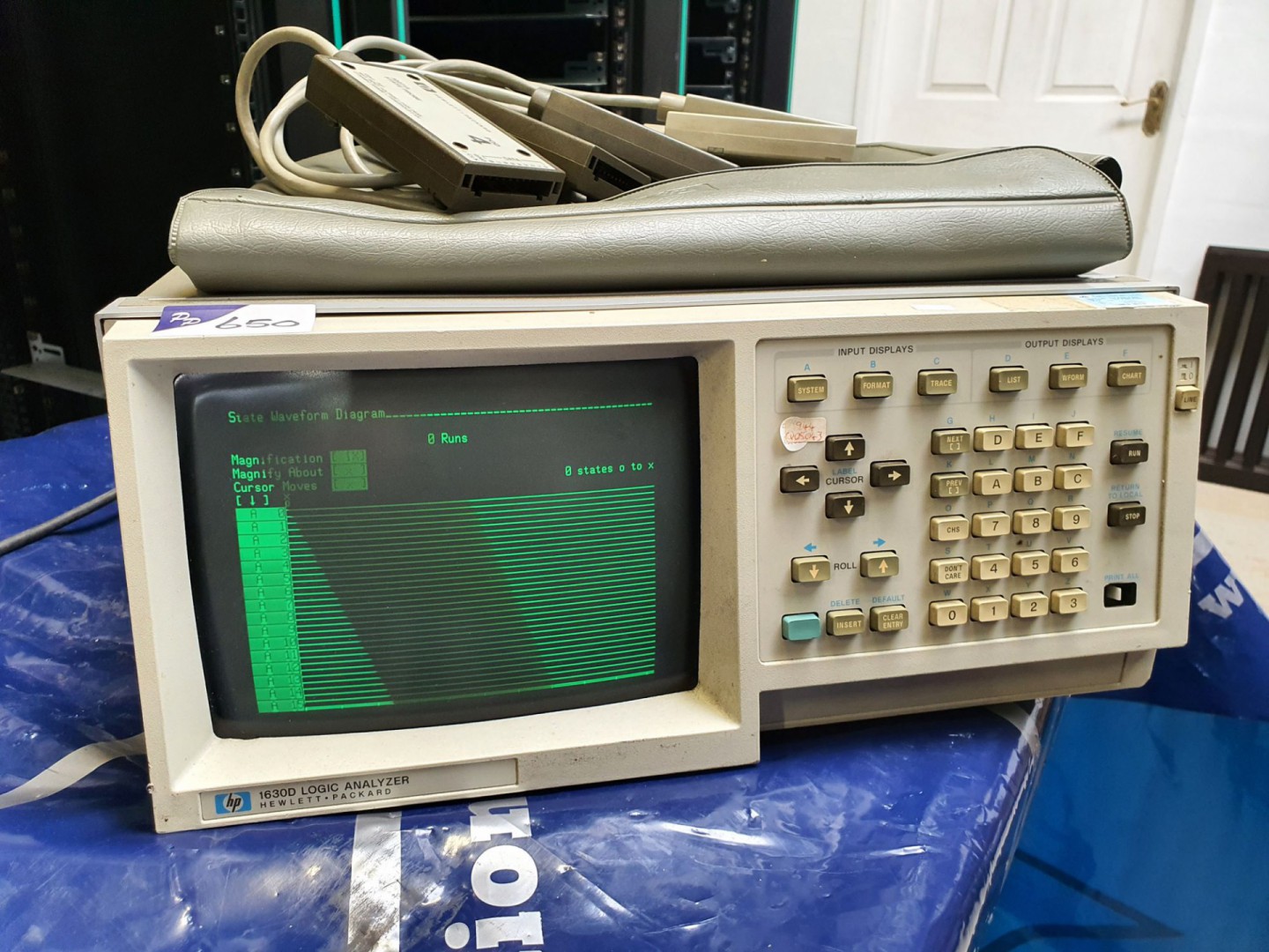 HP 1630D logic analyser with 5 pods (T49) - lot lo...