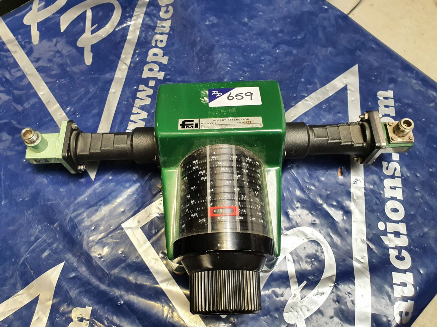 Flann 1511 rotary attenuator with wave guide to EI...