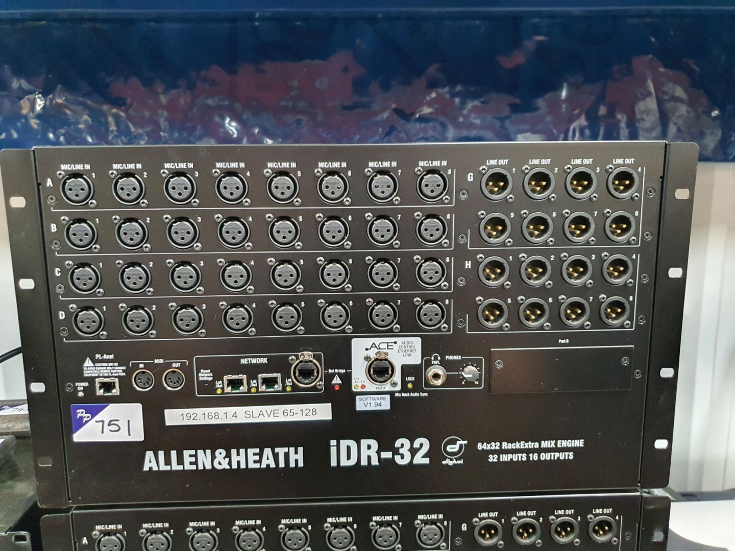 Allen & Heath iDR-32 rack extra mix engine, 32 inp...
