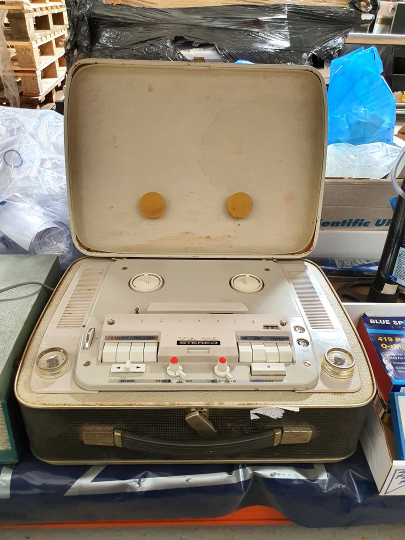 Grundig TK46 reel to reel stereo recorder in carry...