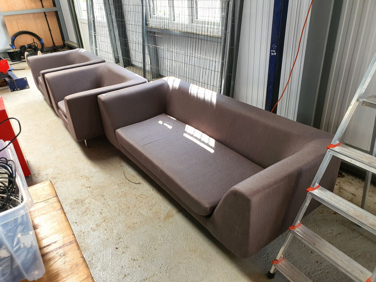 Modis grey upholstered 3 piece suite including 200...