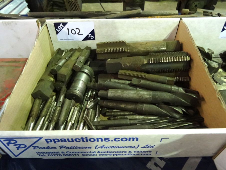 Qty various HSS taps, drills, reamers etc - Lot Lo...