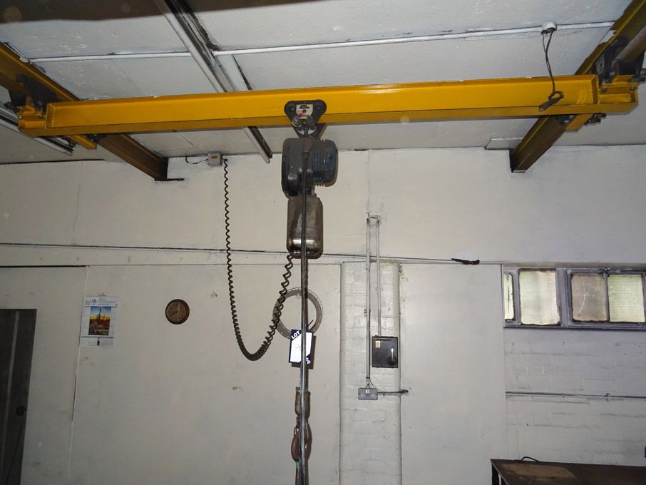 Morris overhead girder crane, 500kg SWL with Demag...