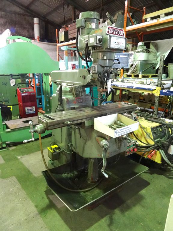 King Rich KRV200 turret mill, 1260x250mm table, po...