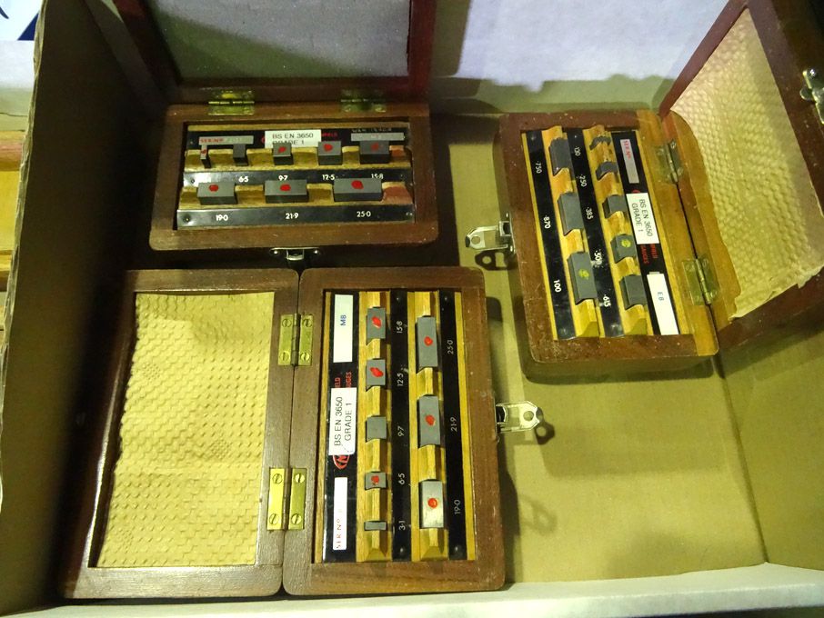 3x Moore & Wright slip gauge sets, 3.1-25.0 in 3 w...