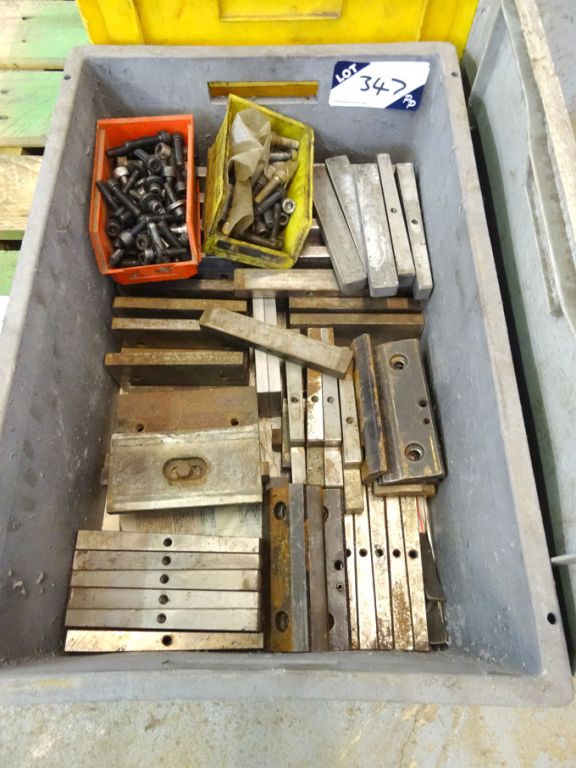 Qty press brake clamps in a crate - Lot Located at...