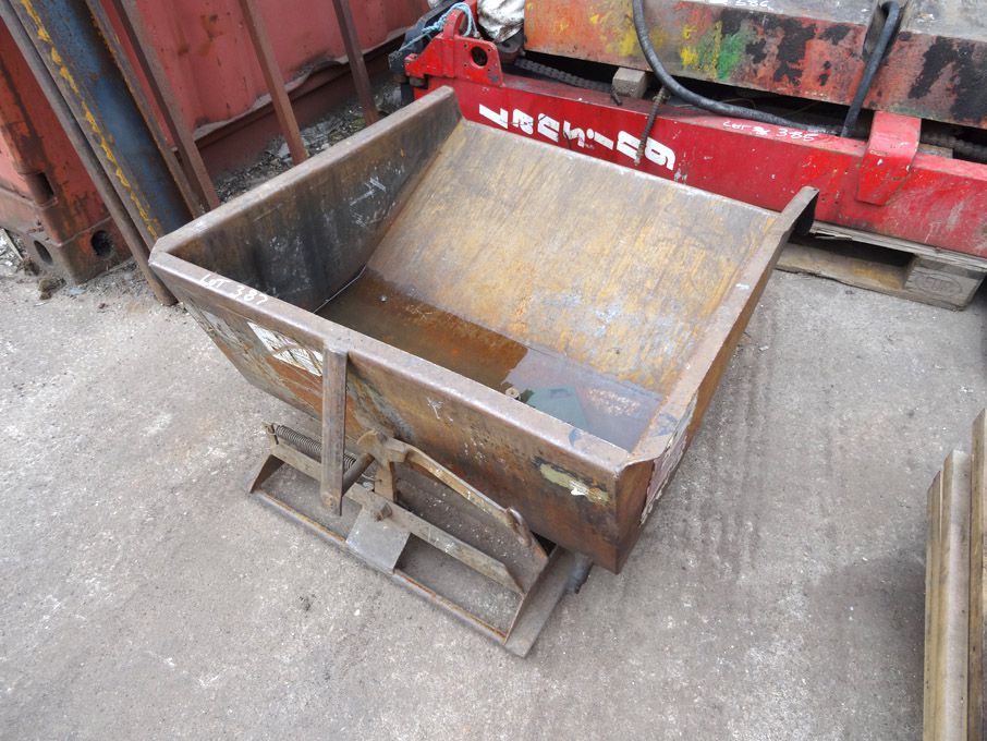 Leonard metal forkable tipping skip, 760x810x360mm...
