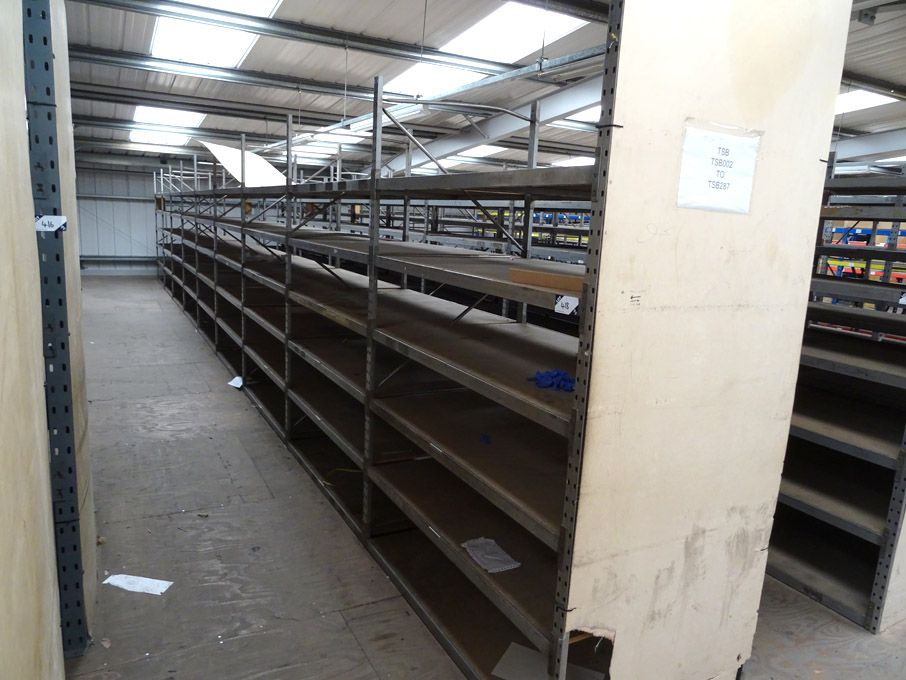 9 bays Bosa light duty boltless pallet racking, mu...
