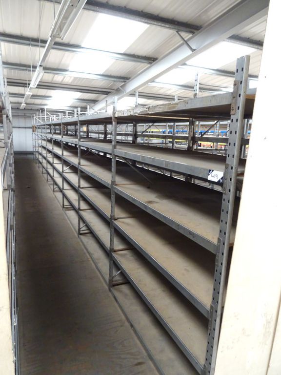9 bays Bosa light duty boltless pallet racking, mu...