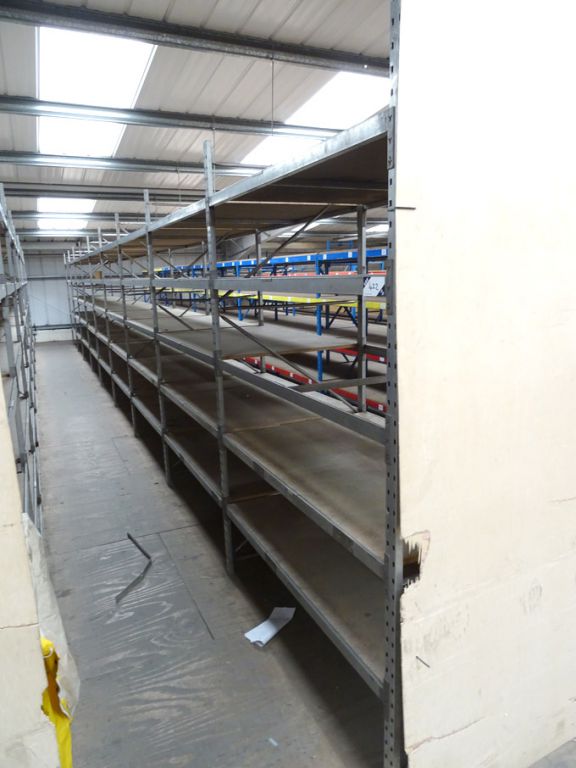 9 bays Bosa light duty boltless pallet racking, mu...