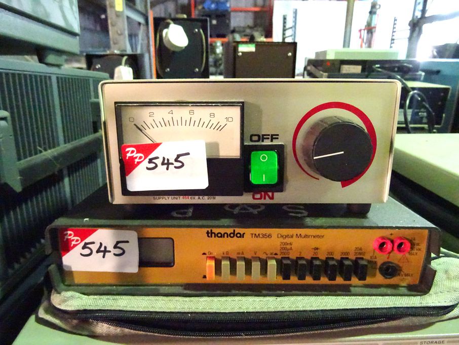 J0464 supply unit, 6VAC, 20W & Thandar TM356 digit...