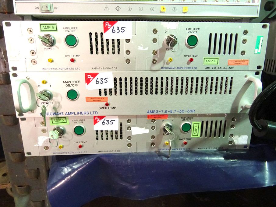 Microwave amplifiers, 2x AMI-7.8-8.5-53-30R, AM53-...