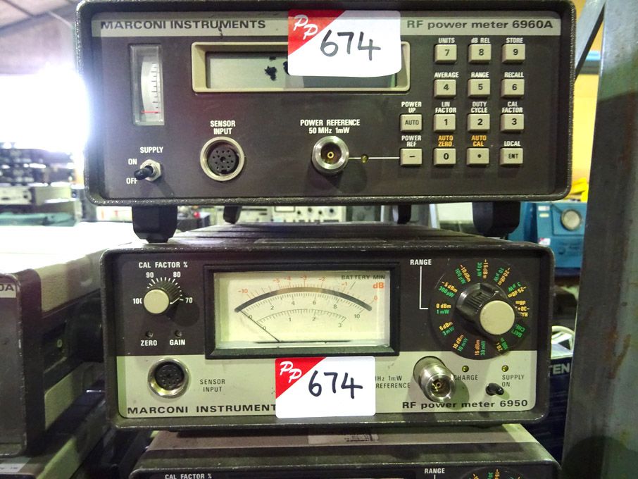 Marconi 6960A RF power meter & Marconi 6950 RF pow...