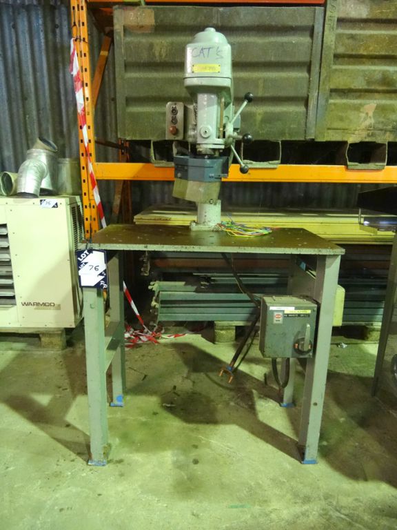 QDM 750 single spindle pillar drill, 920x530mm tab...