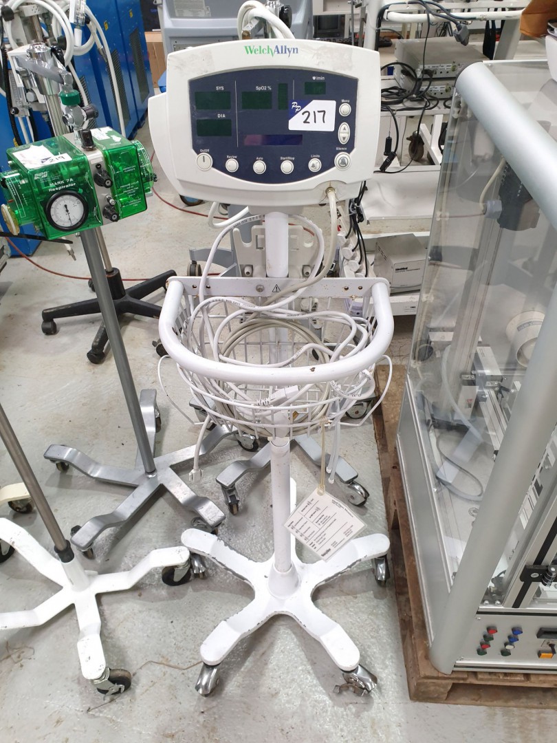 Welch Allyn 5300N vital signs monitor on mobile st...