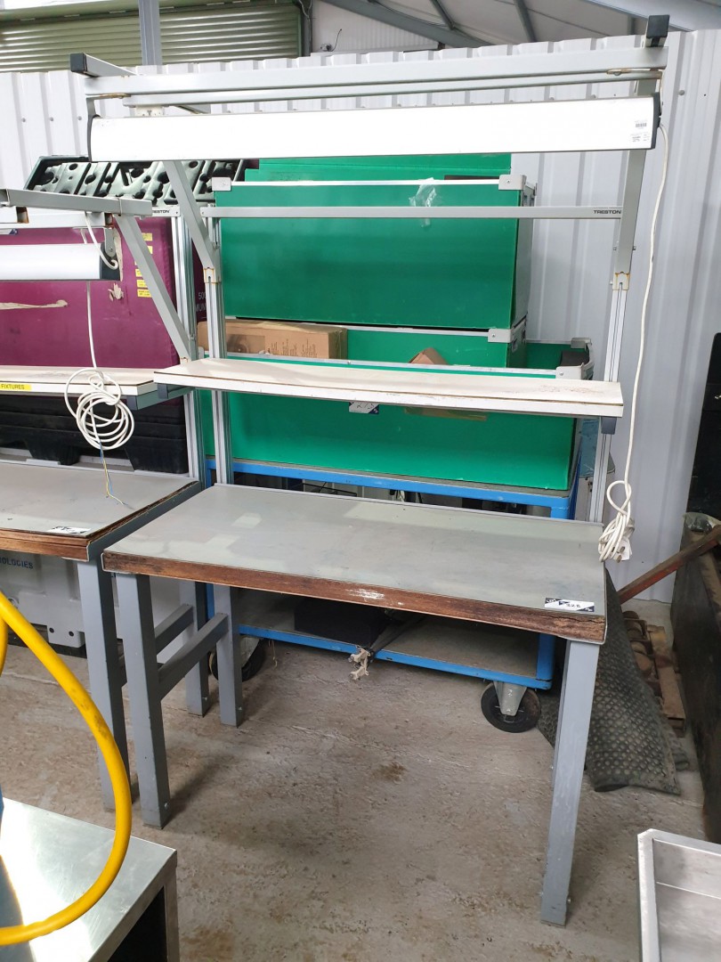 Treston modular frame workbench inc: shelves, ligh...