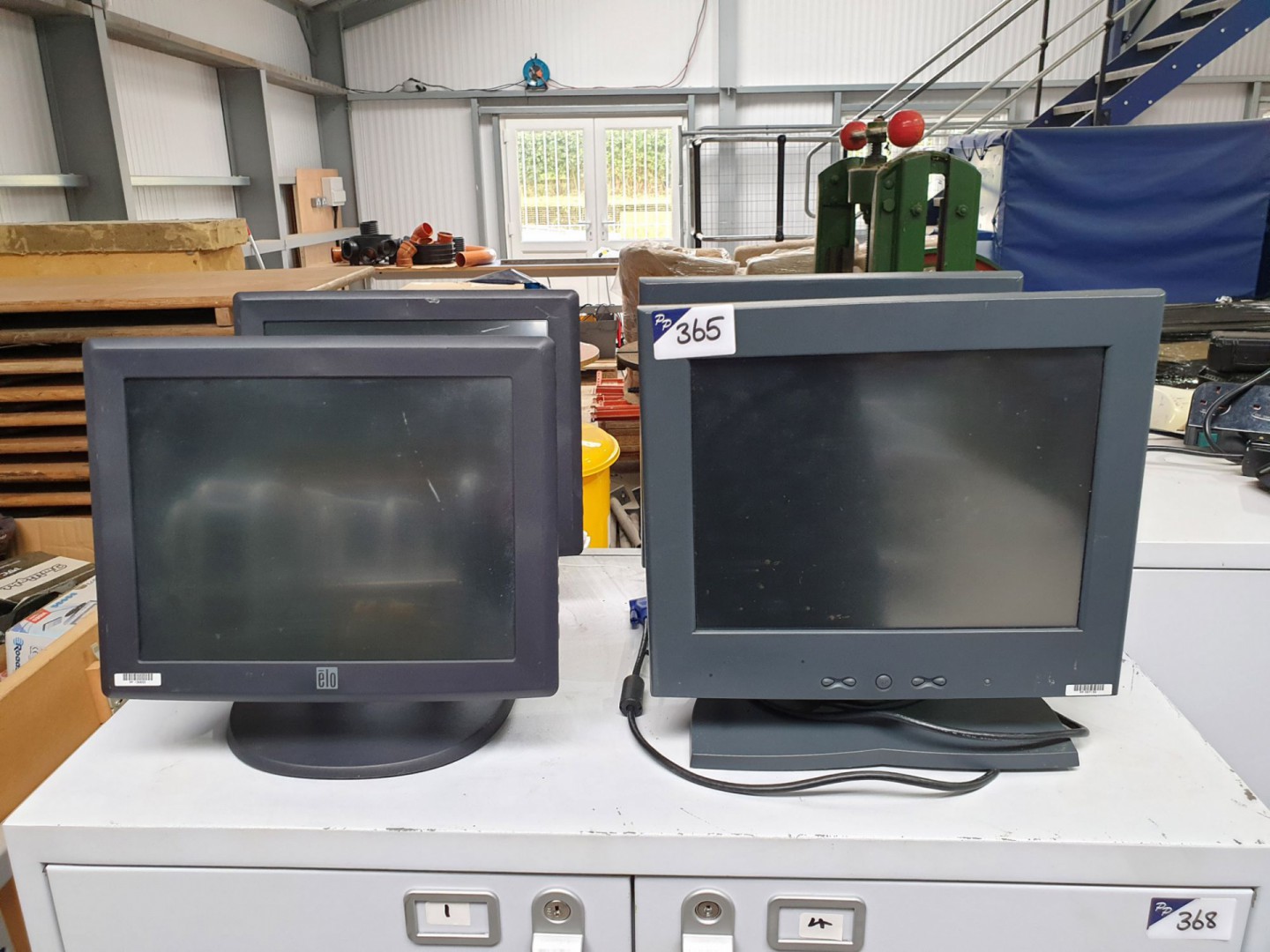 4x various ELO touchscreen monitors - Lot Located...